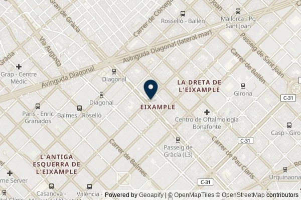 Map showing the area around: Dan Q found GCAG598 Mimetic – Passeig de Gràcia