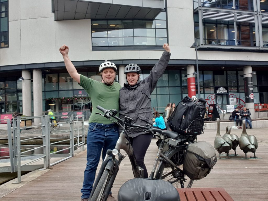 Dan and Ruth at the Edinburgh basin of the Union Canal