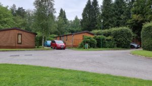 Log cabin in the Landal Darwin Forest.