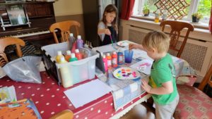 Children painting