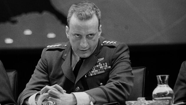 George C. Scott playing General Turgidson in Dr. Strangelove.