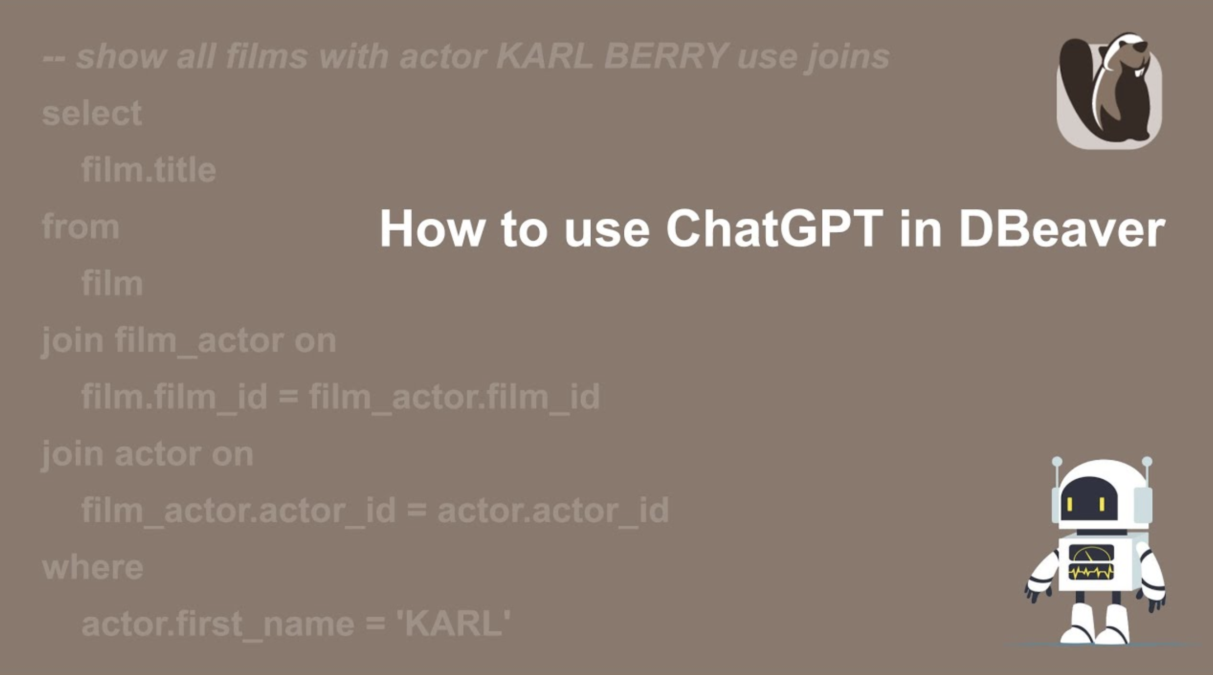 How to use ChatGPT in DBeaver