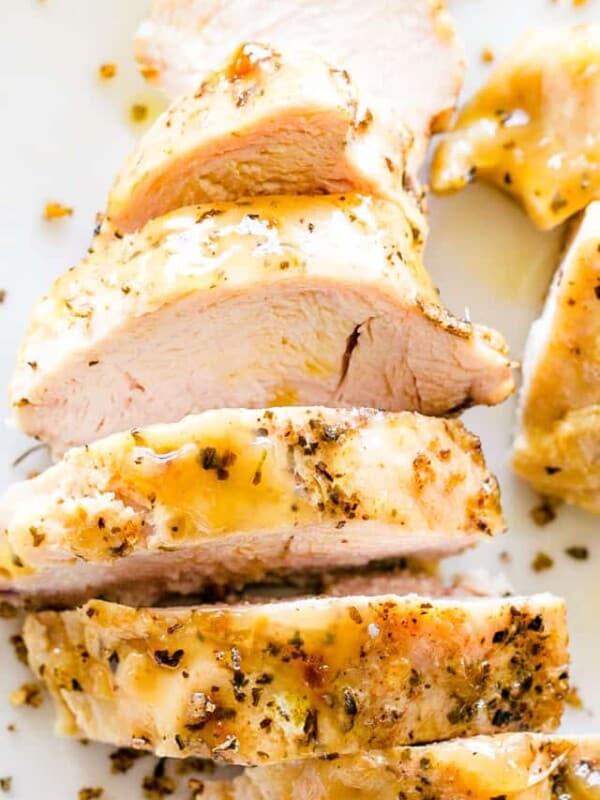 Tender and Juicy Instant Pot Chicken Breasts - How to cook deliciously seasoned, perfectly tender and juicy chicken breasts in the Instant Pot! Can be made with fresh or frozen chicken breasts.