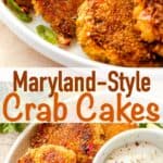 Maryland Crab Cakes long pinterest image