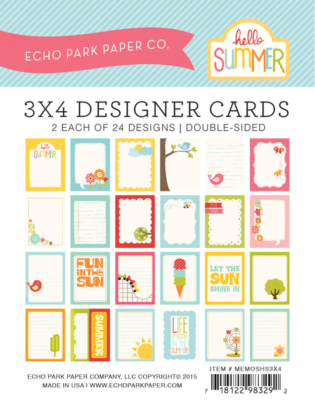 Echo Park designer cards 7.5x10см MEMOSHS