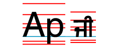 In this example, the distance between each baseline in the baseline set
			          is compacted 75% in the span with a 75% font size.
			          Their alphabetic baselines, however, line up.