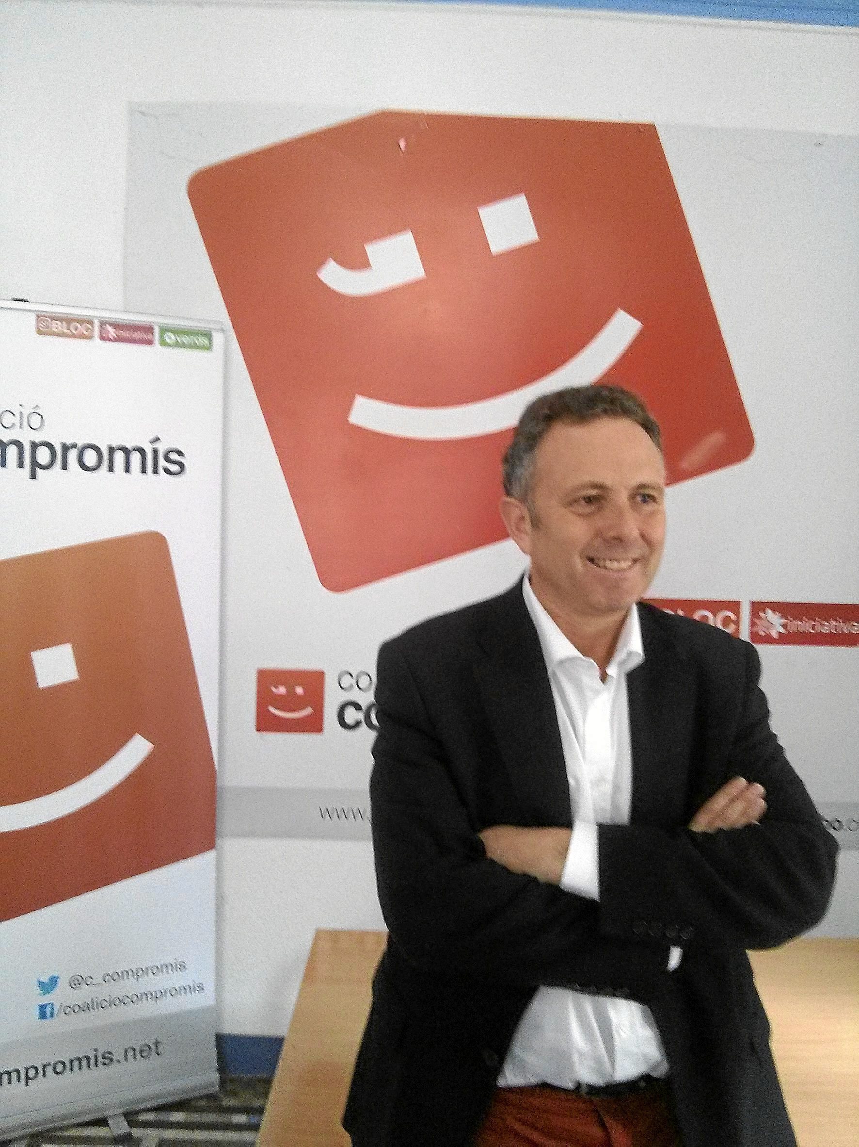 Enric Bataller, durante la campaa de Comproms para las Europeas de 2014.