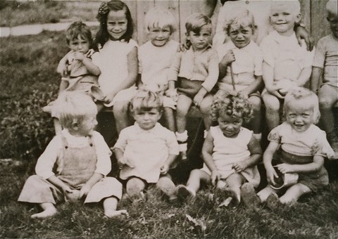 Young children in the Gurs camp. Gurs, France, ca.