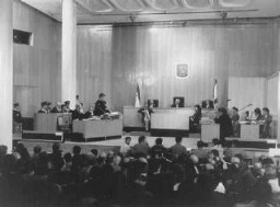 View of the courtroom during the trial of John Demjanjuk. [LCID: 65258]