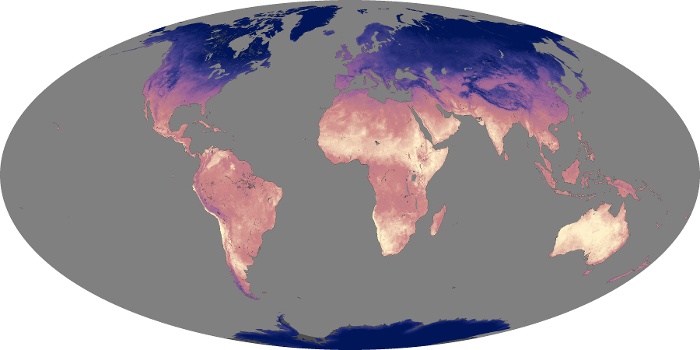 Global Map Land Surface Temperature Image 37