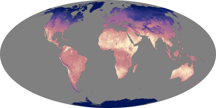 Global Map Land Surface Temperature Image 86