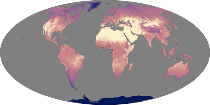 Global Map Land Surface Temperature Image 91