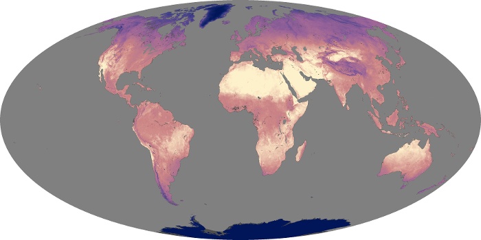 Global Map Land Surface Temperature Image 104