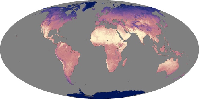 Global Map Land Surface Temperature Image 111