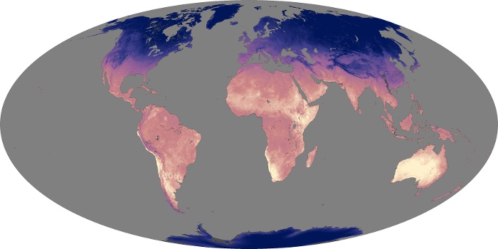 Global Map Land Surface Temperature Image 132