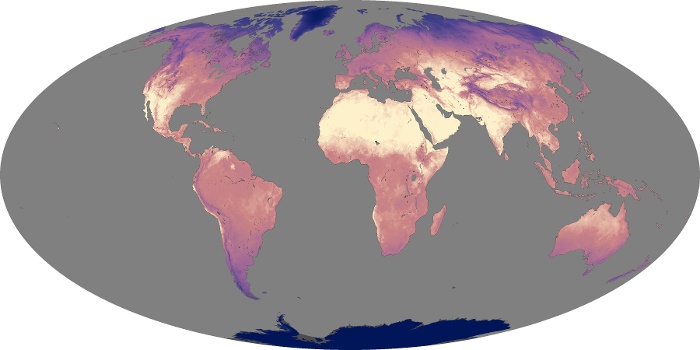 Global Map Land Surface Temperature Image 172