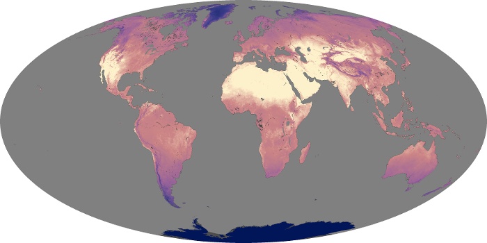 Global Map Land Surface Temperature Image 173