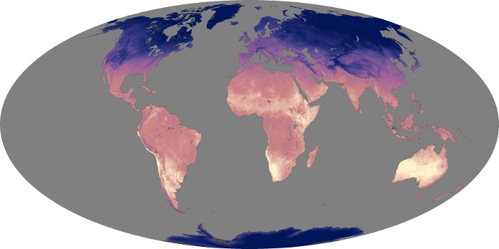 Global Map Land Surface Temperature Image 276