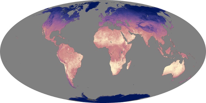 Global Map Land Surface Temperature Image 286