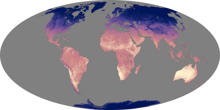 Global Map Land Surface Temperature Image 288