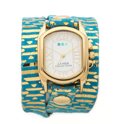 Chateau Egyptian Print Wrap Watch