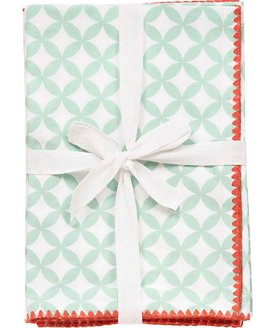 Mint Patterned Napkins