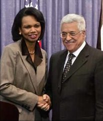 Rice and Mahmoud Abbas