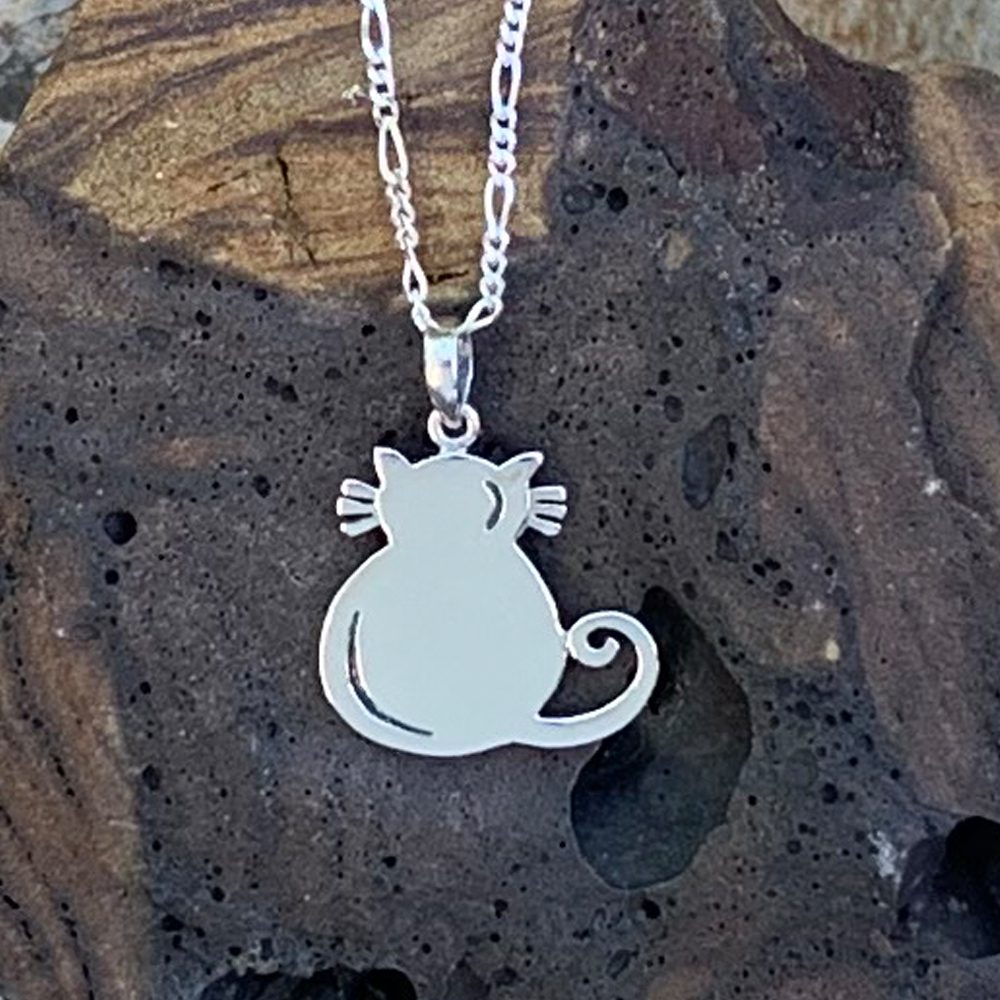 Sterling Fat Cat Pendant