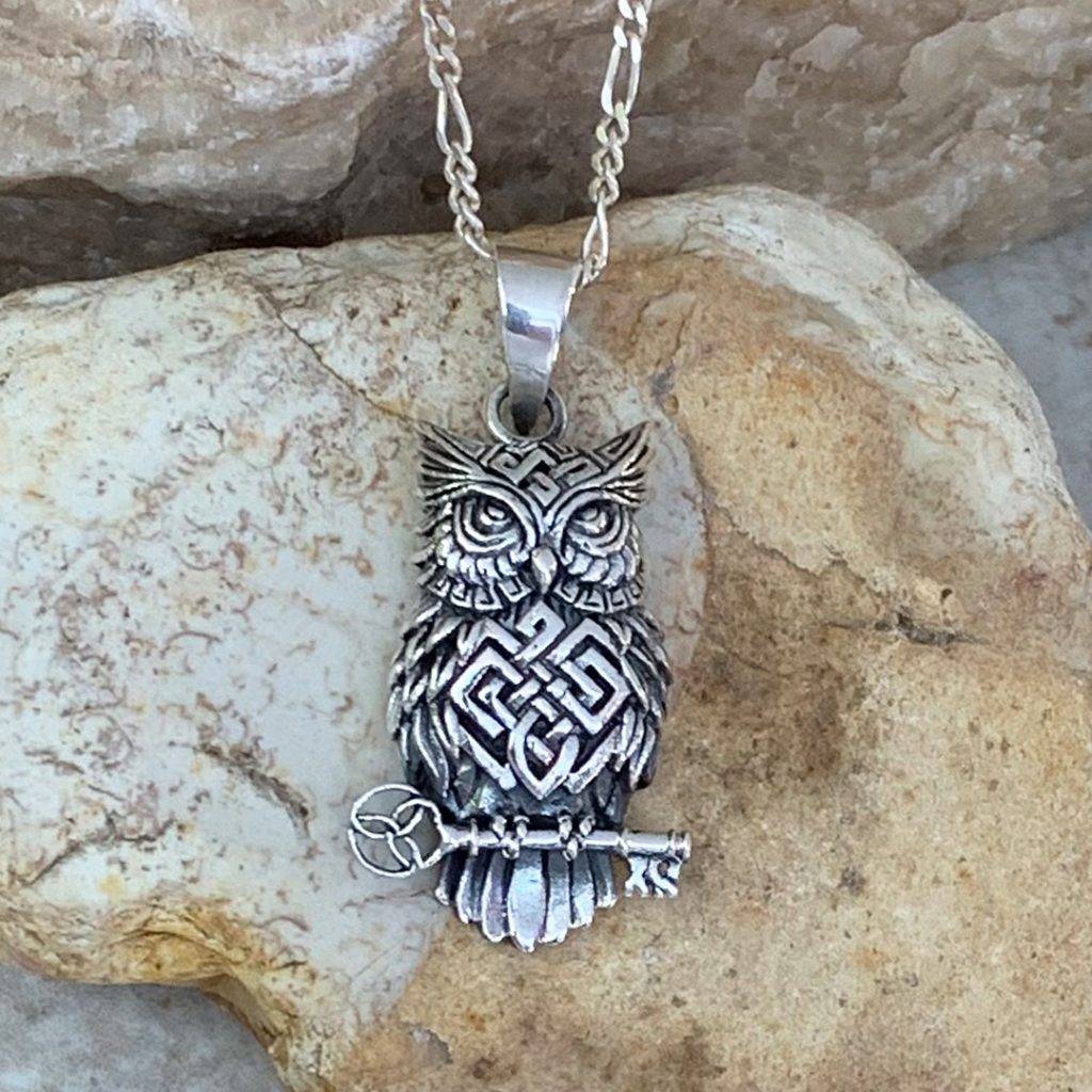 Celtic Owl Key Pendant