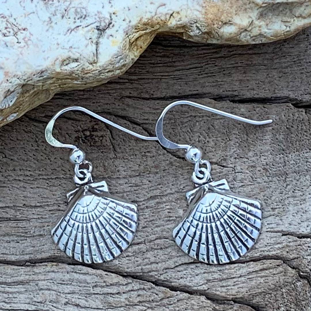 Seashell Sterling Silver Earrings