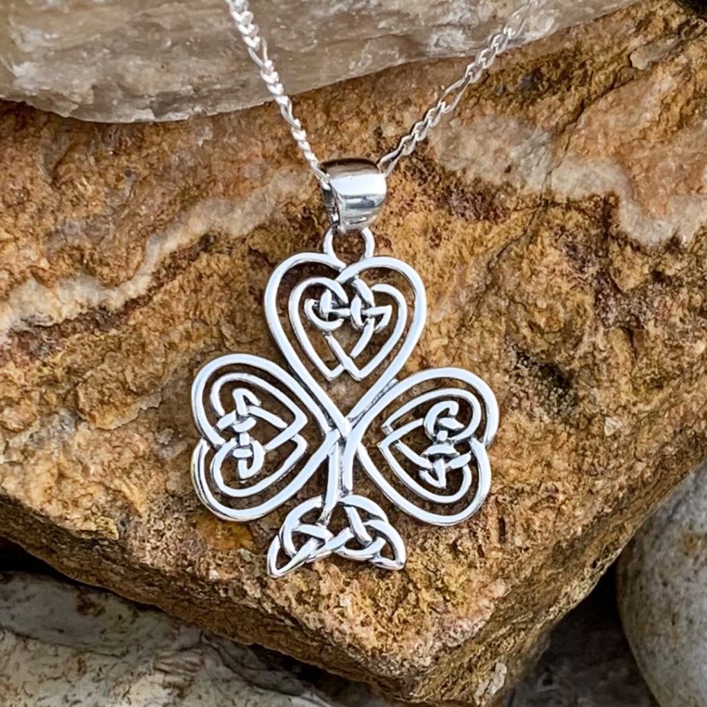 Celtic Shamrock Heart Pendant