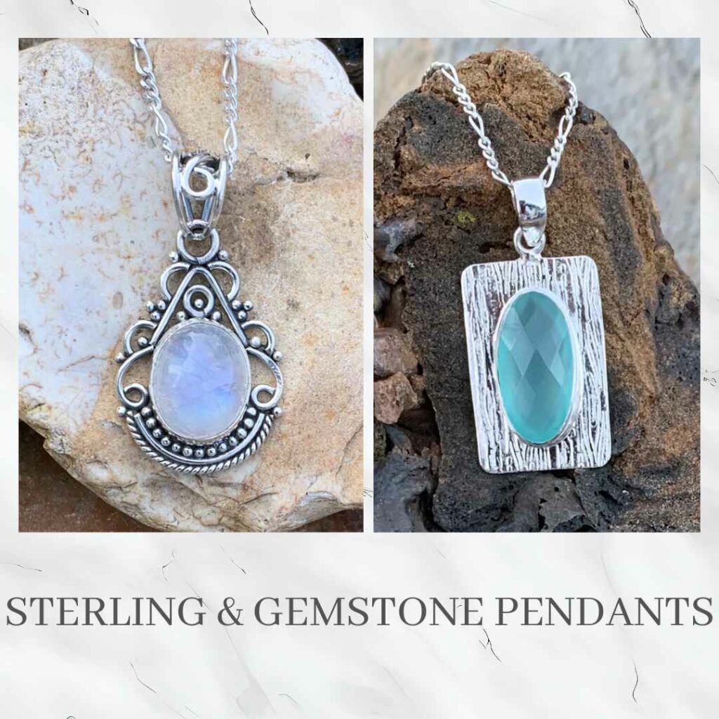 Sterling Silver & Gemstone Pendants