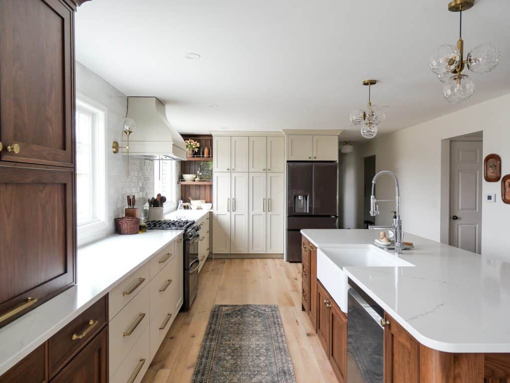 Full kitchen remodel with island.