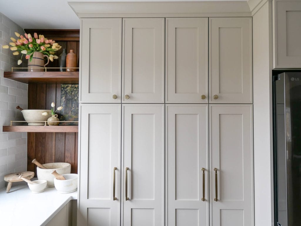 Kitchen pantry cabinets.