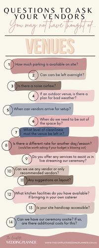 Questions to ask your vendors you may not have thought of: VENDORS