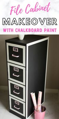 Awesome thrift store file cabinet makeover project!