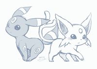 Umbreon and espeon