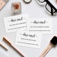 "♥ Bachelorette Night Dare Cards - Bachelorette Party Game ♥ Get the night started with these hilarious and sassy cards! Perfect addition to a Bachelorette Party or Girl's Night. You'll have your party guests laughing and entertained in no time! This is an INSTANT DOWNLOAD. No physical item will be sent. WHAT YOU GET: - Editable PDF Template. 2 pages, each 8.5 x 11 inch (letter size) - 20 cards pre-filled with dare ideas. Each card is 3.25\" x 2\" - the same size as a credit card ♦ HOW TO USE TH