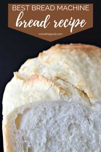 This white bread machine recipe is so easy and tasty! You'll love it cause it's healthy and perfect for sandwiches and toast alike! | cravethegood.com #breadmachinerecipe #easybreadmachinerecipe #bestbreadmachinerecipe #cravethegood