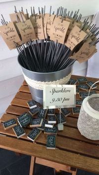 rustic personalized sparkler wedding favor ideas #weddingideas #weddingphotos #weddingexits #weddingsparklers