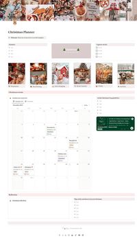 Notion Christmas Template it's perfect to bring you on a seamless journey through this holiday season.This template is very versitile and designed to streamline your preparations, making every aspect of the festive season effortlessly organized and enjoyable. Dive into the magic of Christmas with dedicated sections for Preparations, Meal Planning, Gifts and Shopping, Advent Calendar, Activities, and Charity.