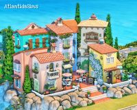 Italian village in Sims4 inspired by Cinque Terre. #sims4 #thesims #thesims4 #sims4house #cibqueterre