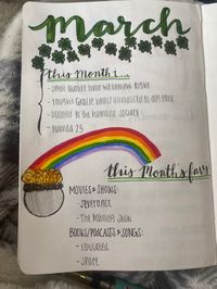 Month of march bullet journal