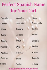 Discover a stunning collection of Spanish baby girl names that are elegant, timeless, and full of charm. From classic favorites to modern trends, these names celebrate the beauty and richness of Spanish culture. Perfect for parents seeking something unique and meaningful, this list has the ideal name for your little one. Click to explore the ultimate collection of Spanish names for baby girls!