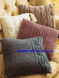 Vintage Aran Cushion Covers Digital Download 95p by CheapKnits4u