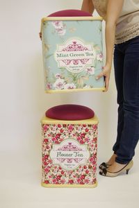 Wood Upholstered Stool Tea Box Shape - Etsy