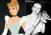 The Real Women Behind Disney Princesses - Cinderella (1950) – Ilene Woods Ilene Woods was personally selected to voice Cinderella by Walt Disney from a pool of over 300 actresses. Woods sang for both President Roosevelt and President Truman and was named a Disney Legend in 2003.