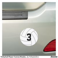 Volleyball Player Custom Number or Text Car Magnet