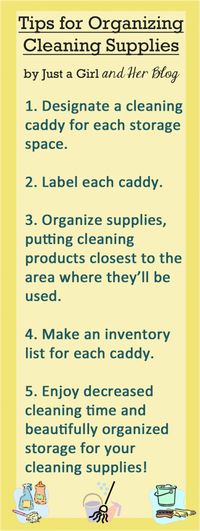 Tips for Organizing Cleaning Supplies