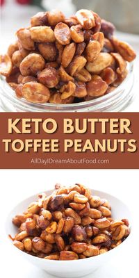 These sugar-free keto toffee peanuts are a delicious keto snack and so easy to make. They take only five simple ingredients and 25 minutes of your time. Sweet and salty goodness!